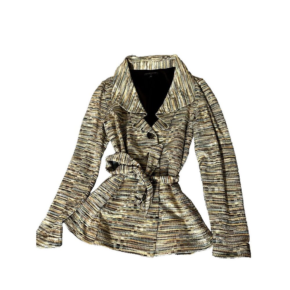 Classiques Entier Jacket Blazer Women's Sz S Brown Belted Academia Caree…